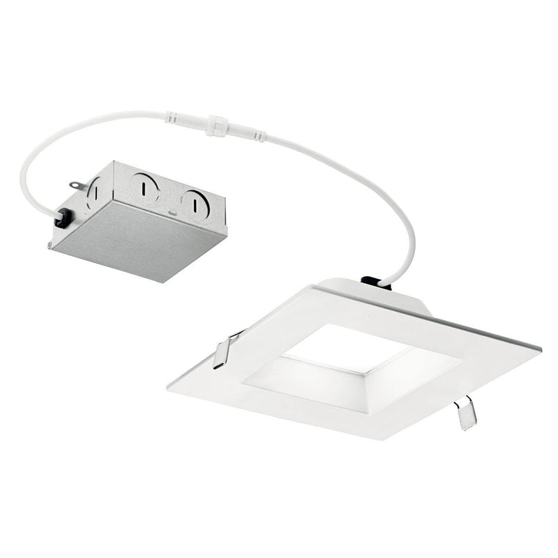 Direct to Ceiling Recessed 6" Square LED Downlight in 2700K