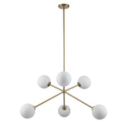 Haskell 6-Light 39.5" Chandelier in Antique Gold