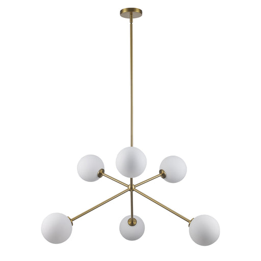 Haskell 6-Light 39.5" Chandelier in Antique Gold
