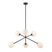 Haskell 6-Light 39.5" Chandelier in Black