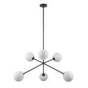 Haskell 6-Light 39.5" Chandelier in Black