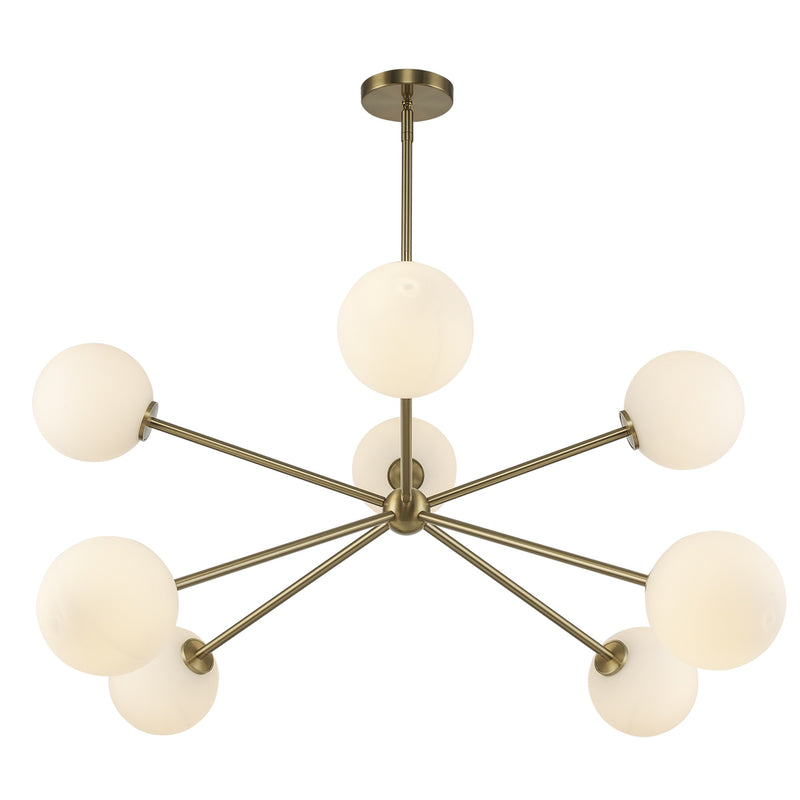 Haskell 8-Light 42" Chandelier in Antique Gold