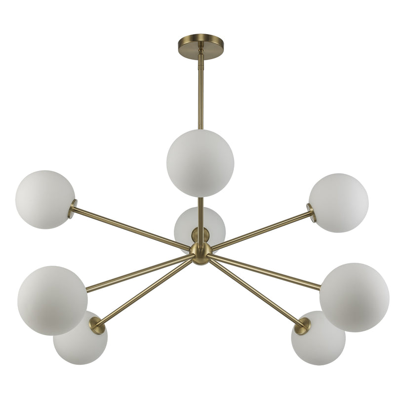 Haskell 8-Light 42" Chandelier in Antique Gold