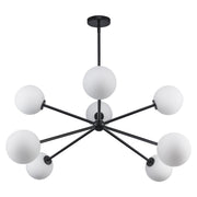 Haskell 8-Light 42" Chandelier in Black