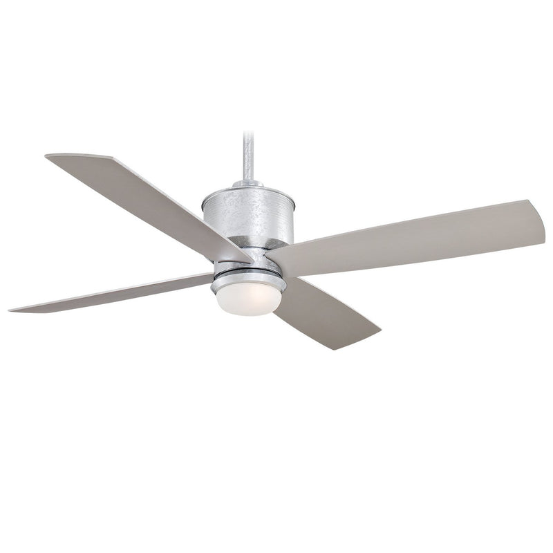 Strata 52" Outdoor LED Ceiling Fan in Galvanized / Silver