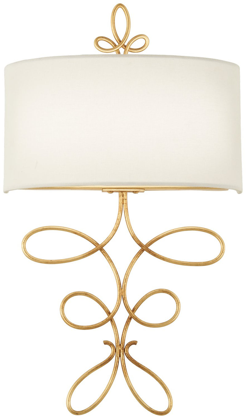 Gianella 2-Light LED Wall Sconce in Ardent Gold Leaf