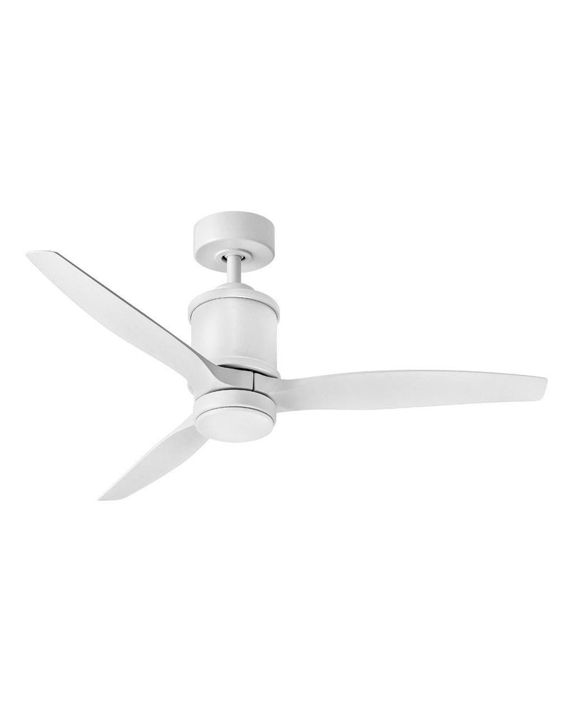 Hover 52" Outdoor Smart Ceiling Fan with Light in Matte White