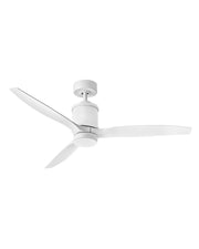 Hover 60" Outdoor Smart Ceiling Fan with Light in Matte White
