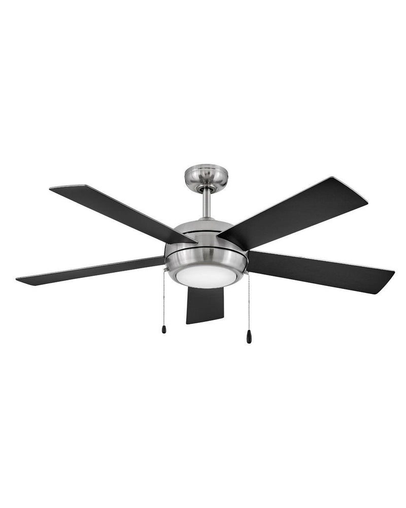 Croft 52" Ceiling Fan with Light in Brushed Nickel / Matte Black/silver