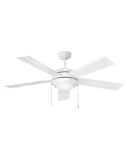 Croft 52" Ceiling Fan with Light in Chalk White / Chalk White/weathered Wood