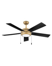 Croft 52" Ceiling Fan with Light in Heritage Brass / Matte Black/matte White