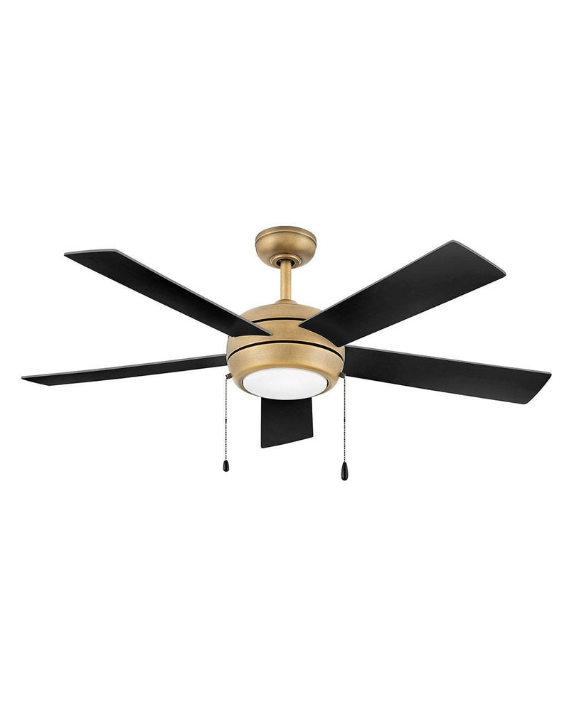 Croft 52" Ceiling Fan with Light in Heritage Brass / Matte Black/matte White