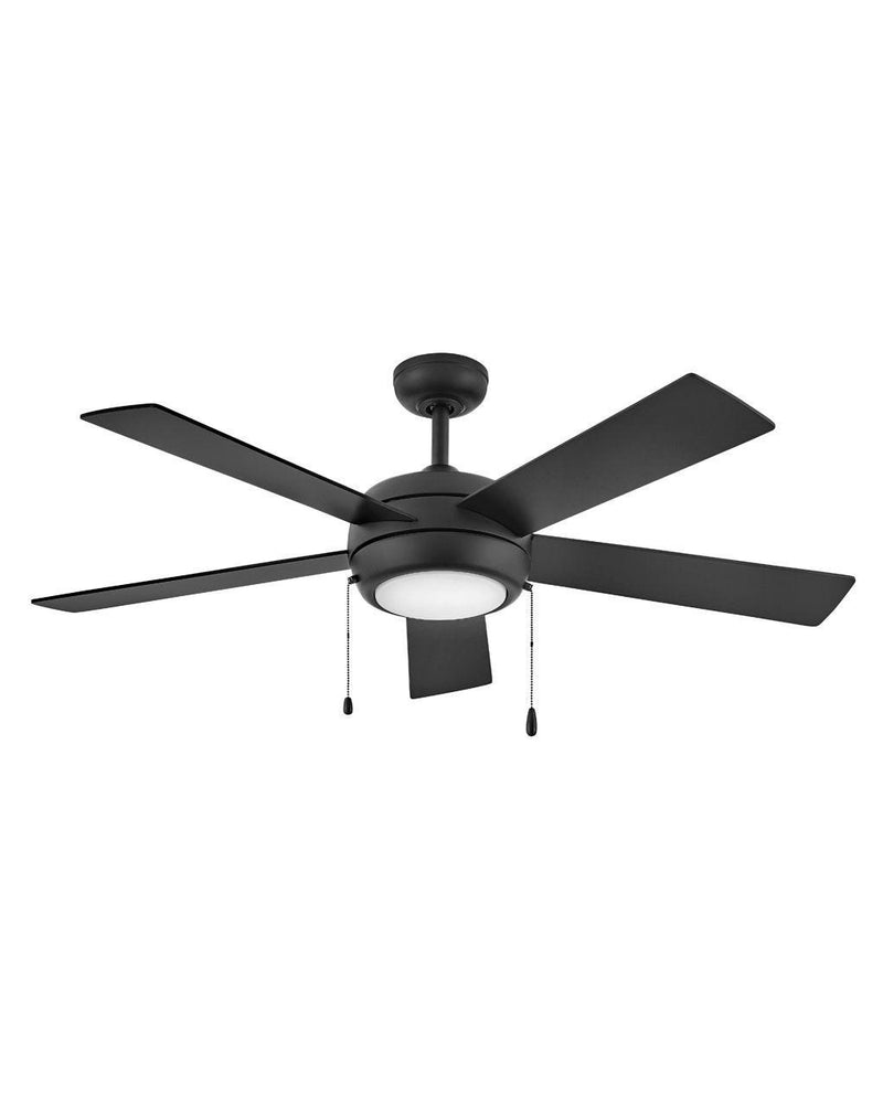 Croft 52" Ceiling Fan with Light in Matte Black / Matte Black/walnut