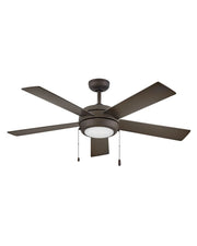 Croft 52" Ceiling Fan with Light in Metallic Matte Bronze / Metallic Matte Bronze/walnut