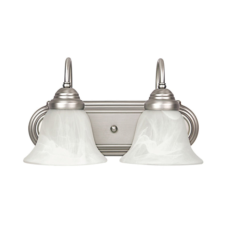 Arthur 2-Light Bath Vanity Light in Matte Nickel
