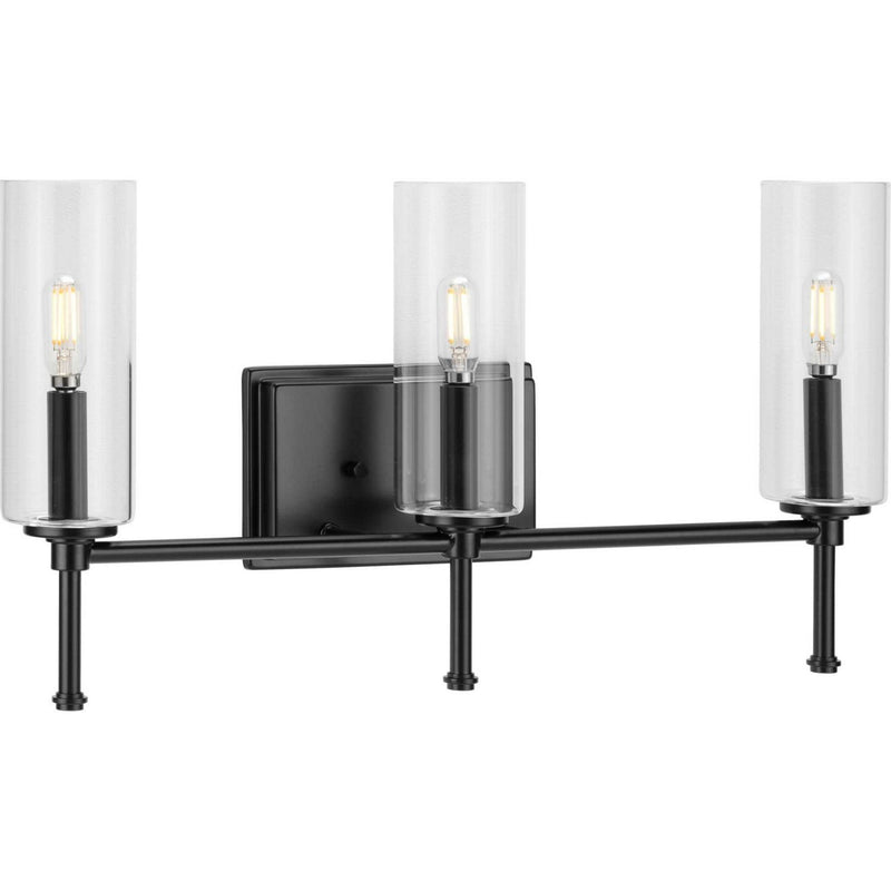 Elara 3-Light Bath Vanity Light in Matte Black