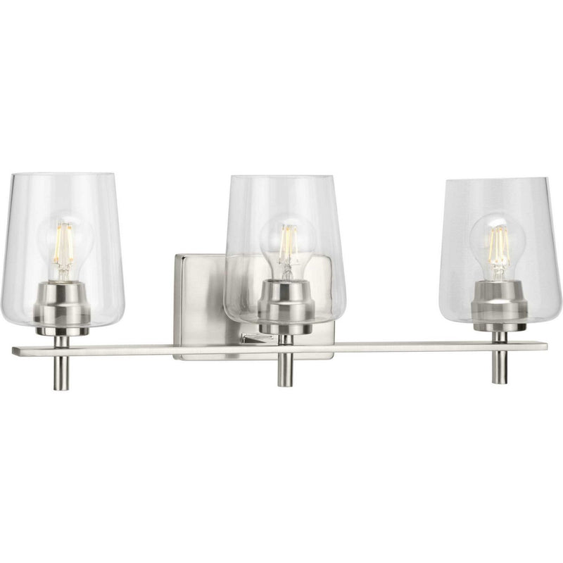 Calais 3-Light Bath Vanity Light in Brushed Nickel