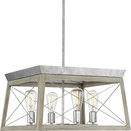 Briarwood Four Light Chandelier in Galvanized Finish