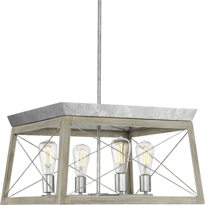 Briarwood Four Light Chandelier in Galvanized Finish