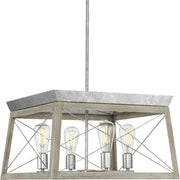 Briarwood 4-Light Chandelier in Galvanized