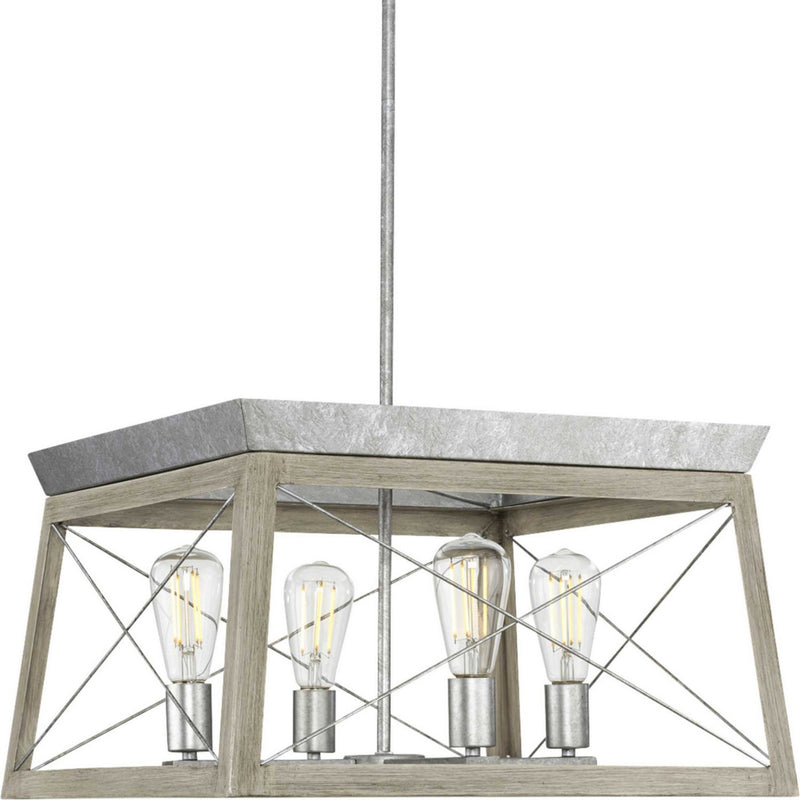 Briarwood 4-Light Chandelier in Galvanized