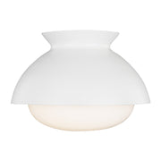 Lucerne One Light Flush Mount in Matte White