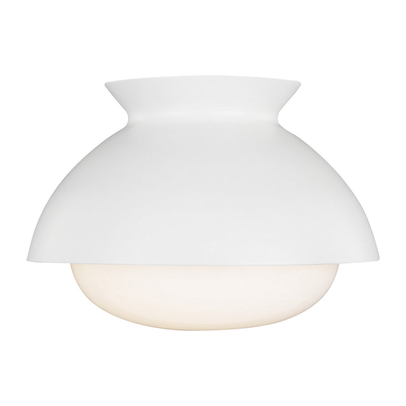 Lucerne One Light Flush Mount in Matte White