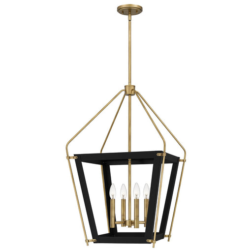 Abbeville 4-Light Lantern Pendant in Earth Black