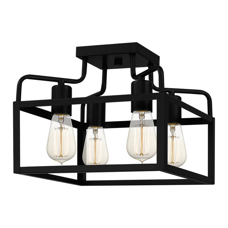 Paulsen 4-Light Semi-Flush Mount in Matte Black