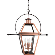 Rue De Royal 4-Light Lantern Pendant in Aged Copper