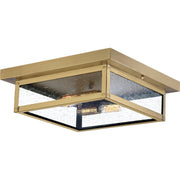 Westover 2-Light Flush Mount in Antique Brass