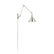 Delancey Swing Arm Wall Lamp in Polished Nickel