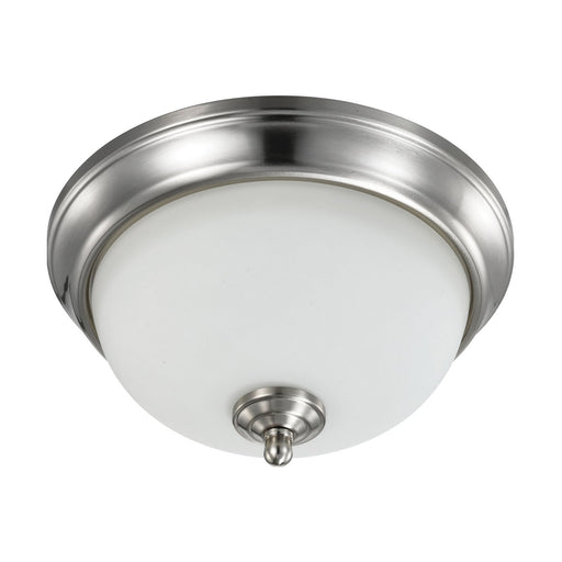 10.8" Frosted Bowl LED Flush Mount in Brushed Nickel