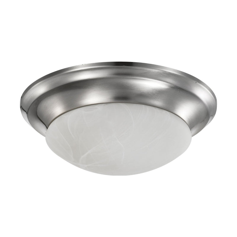 11.6" Frosted Bowl LED Flush Mount in Brushed Nickel