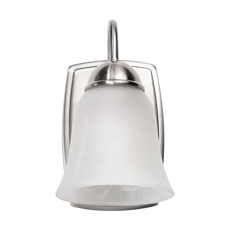 LED Alabaster Bath Sconce in Brushed Nickel