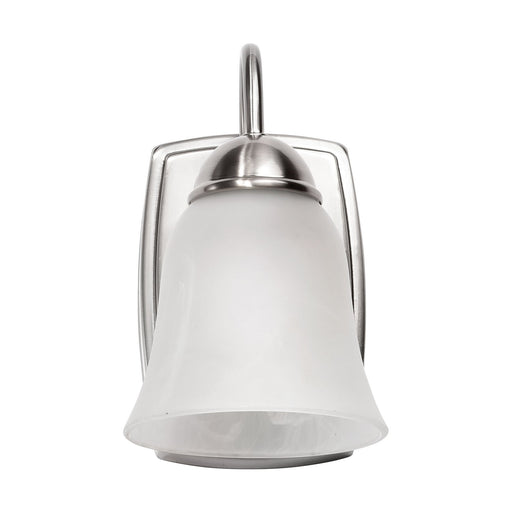 LED Alabaster Bath Sconce in Brushed Nickel