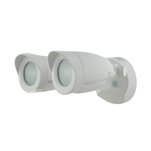 8" Cool White LED Security Outdoor Wall Sconce in White
