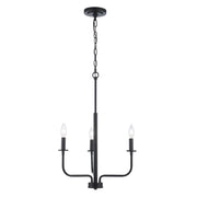 Tennyson 3-Light 18" Chandelier in Black