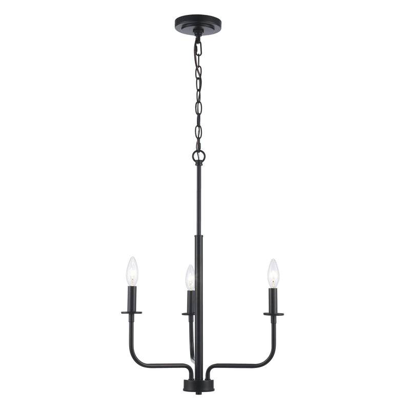 Tennyson 3-Light 18" Chandelier in Black