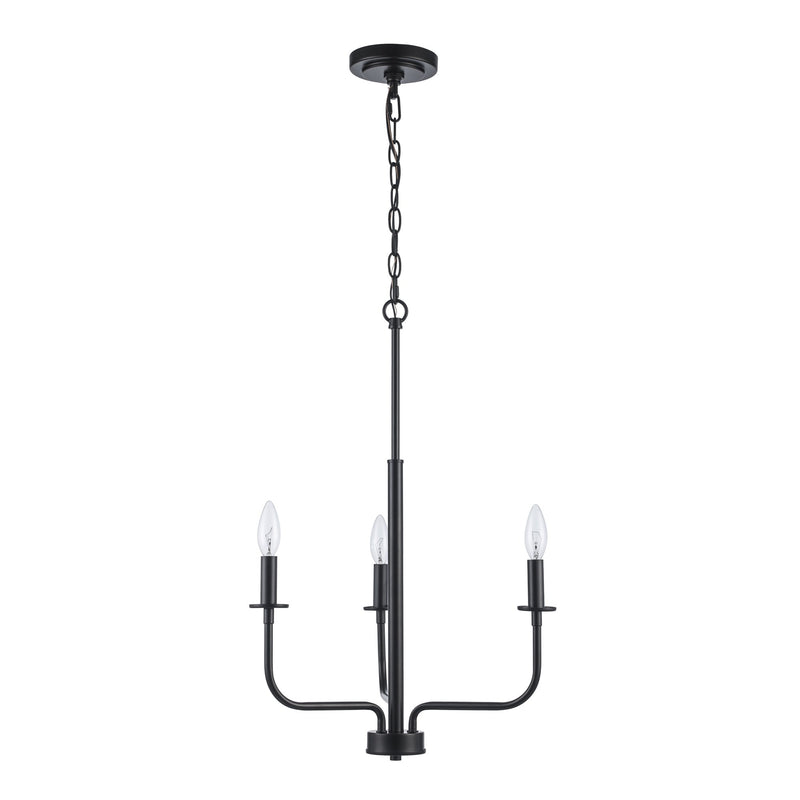 Tennyson 3-Light 18" Chandelier in Black