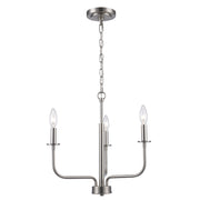 Tennyson 3-Light 18" Chandelier in Brushed Nickel
