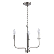 Tennyson 3-Light 18" Chandelier in Brushed Nickel