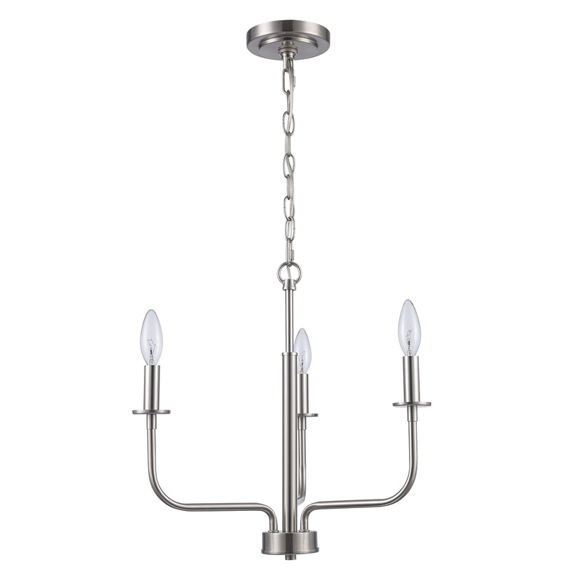 Tennyson 3-Light 18" Chandelier in Brushed Nickel