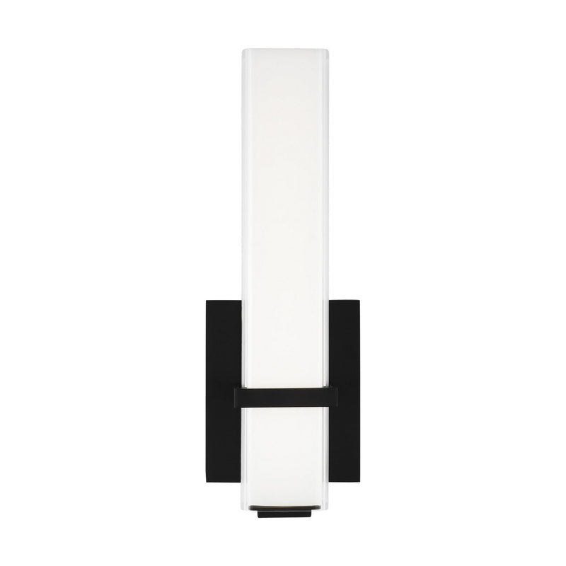 Milan LED Bath Sconce in Nightshade Black