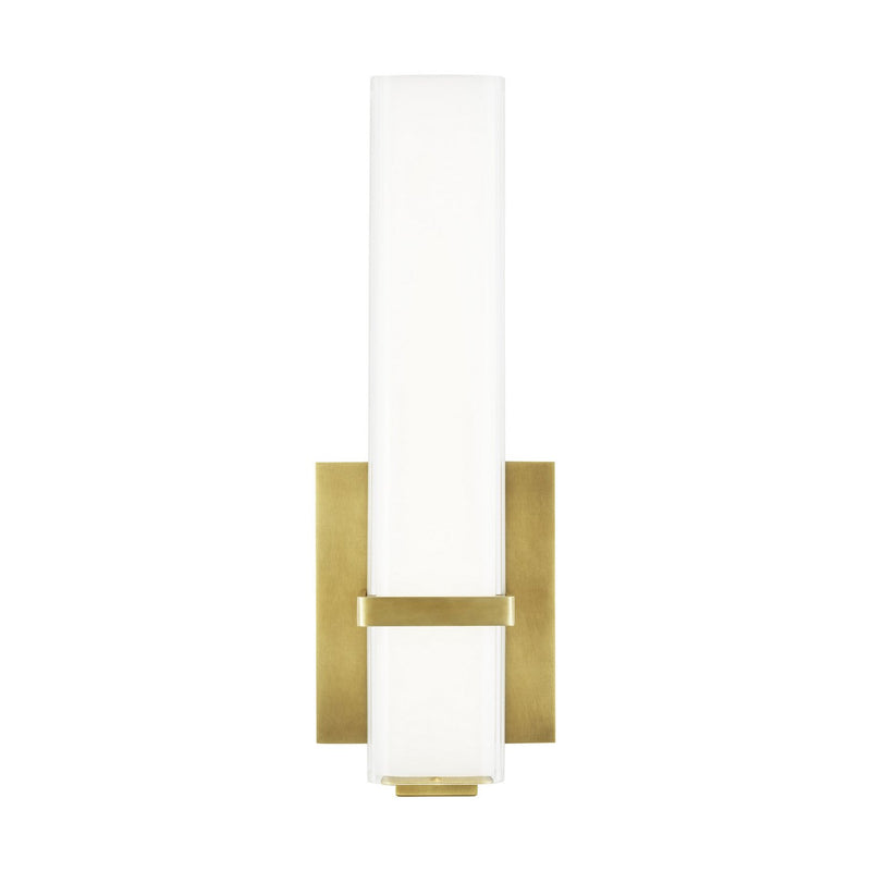 Milan LED Bath Sconce in Natural Brass