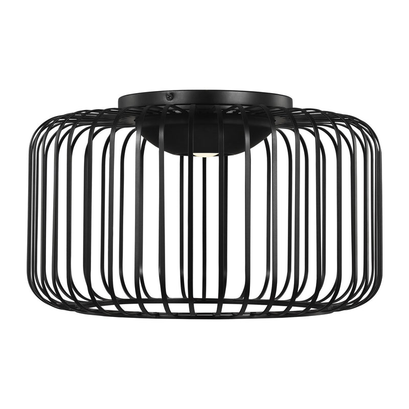 Kai 15 Flush Mount in Nightshade Black