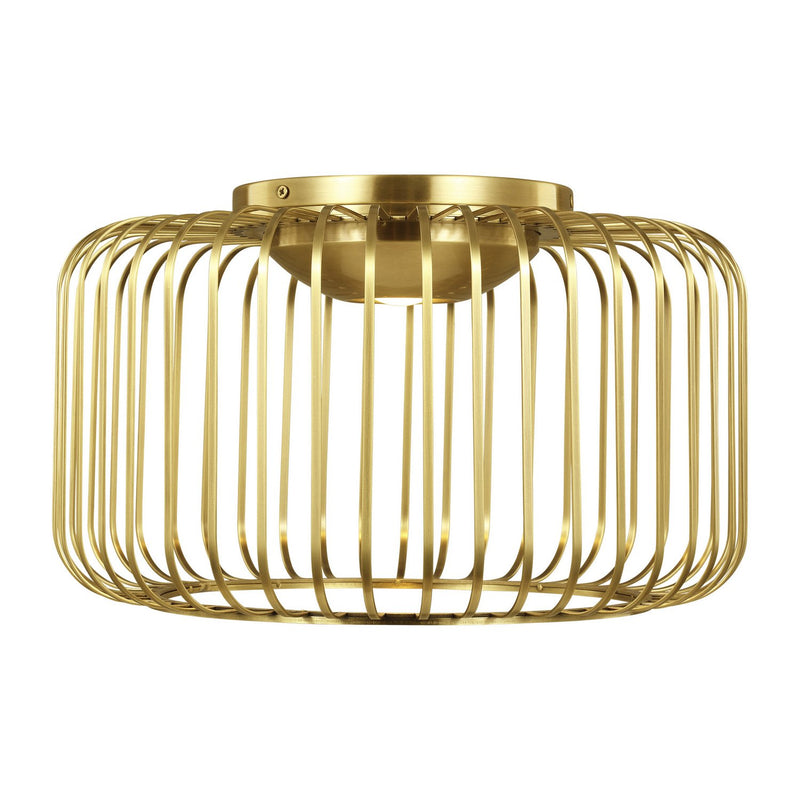 Kai 15 Flush Mount in Plated Brass
