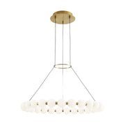 Orbet 30 Chandelier in Natural Brass