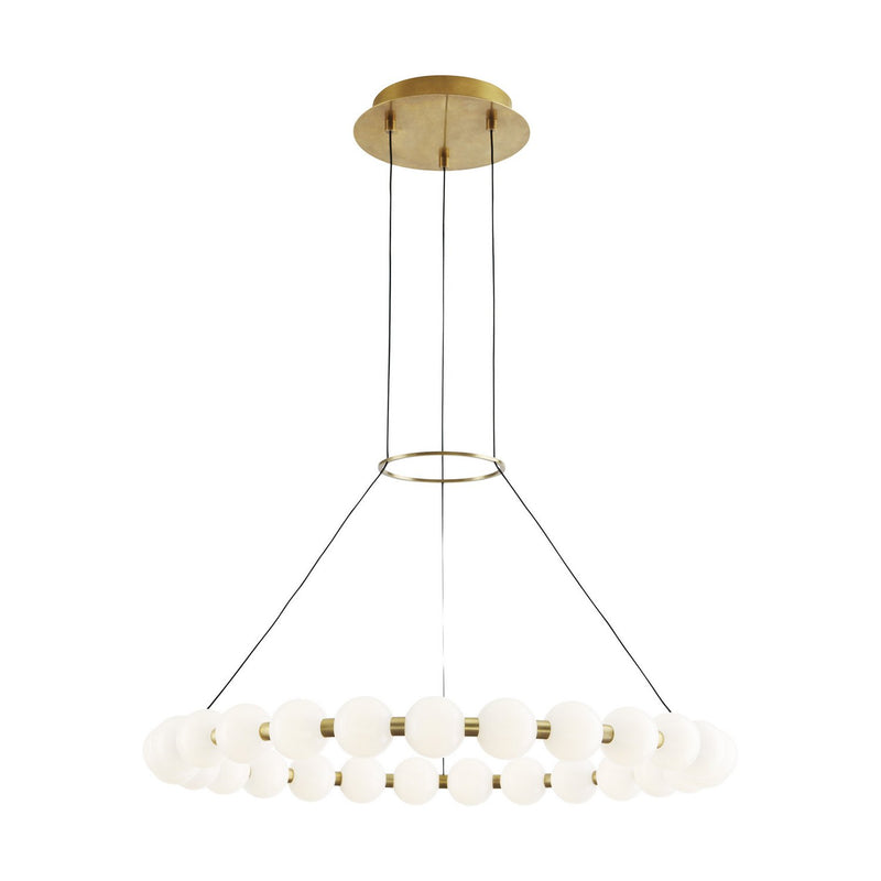 Orbet 30 Chandelier in Natural Brass