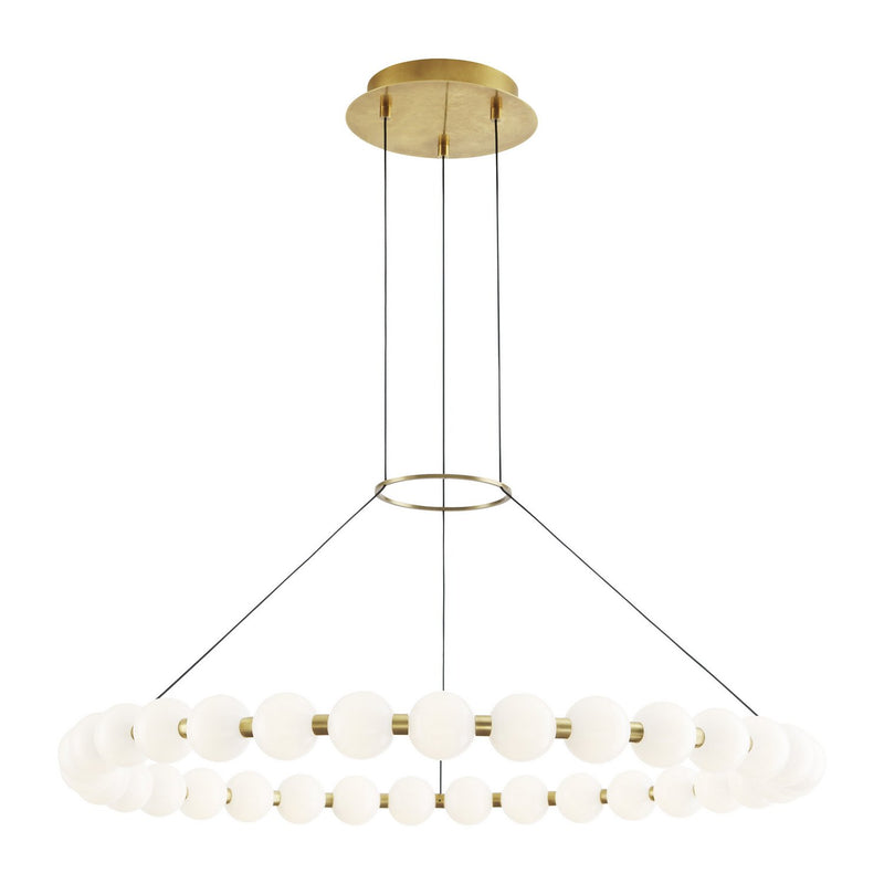 Orbet 36 Chandelier in Natural Brass
